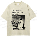 Unisex Own Your Life Cat Printed Washed Tee