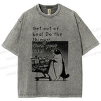 Unisex Own Your Life Cat Printed Washed Tee