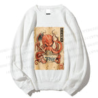 Unisex Vintage Ramen Octopus Printed Sweatshirt
