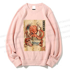 Unisex Vintage Ramen Octopus Printed Sweatshirt