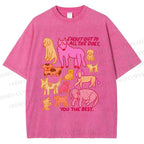 Unisex You The Best Dogs Printed Washed Tee
