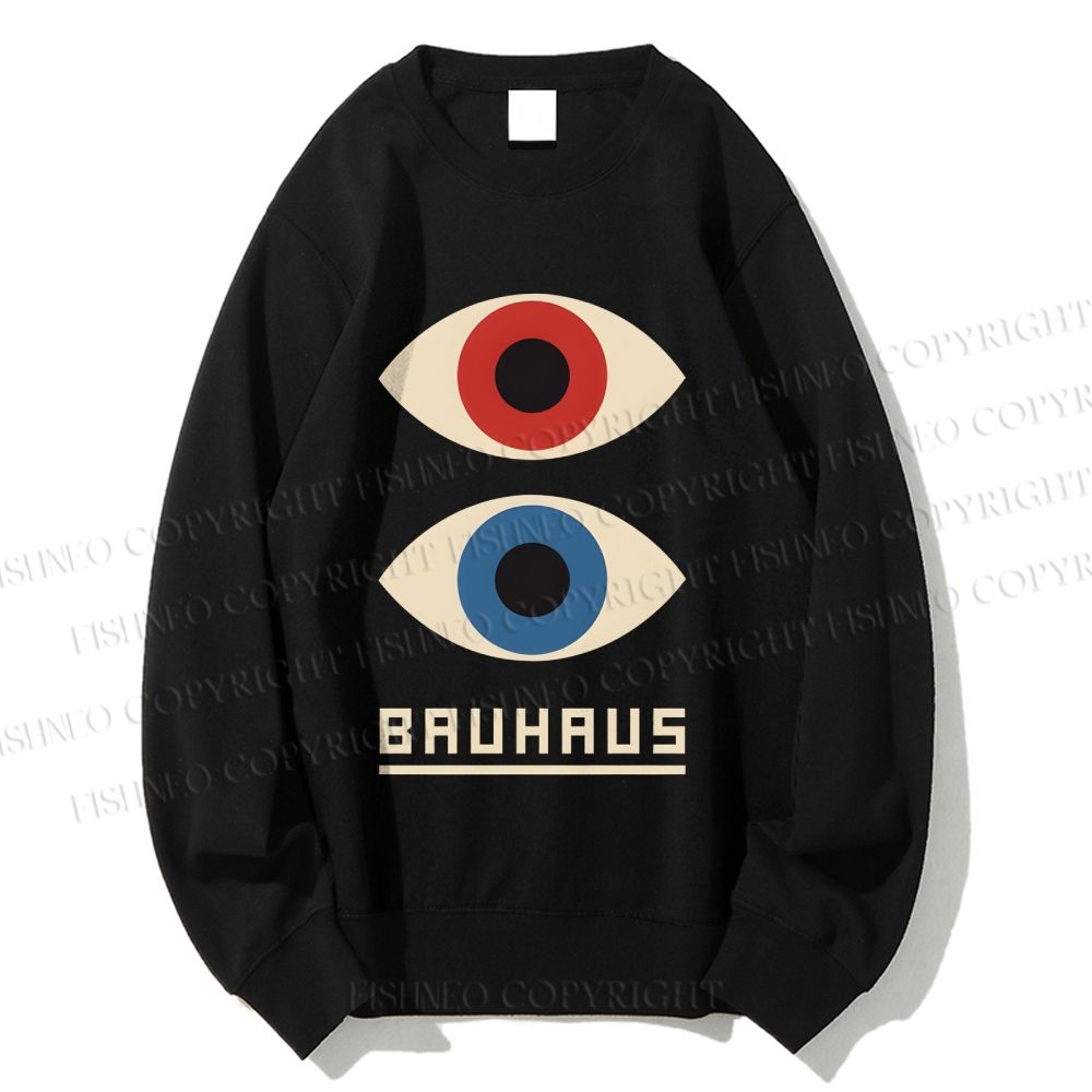 Unisex Bauhaus Art Eyes Printed Sweatshirt