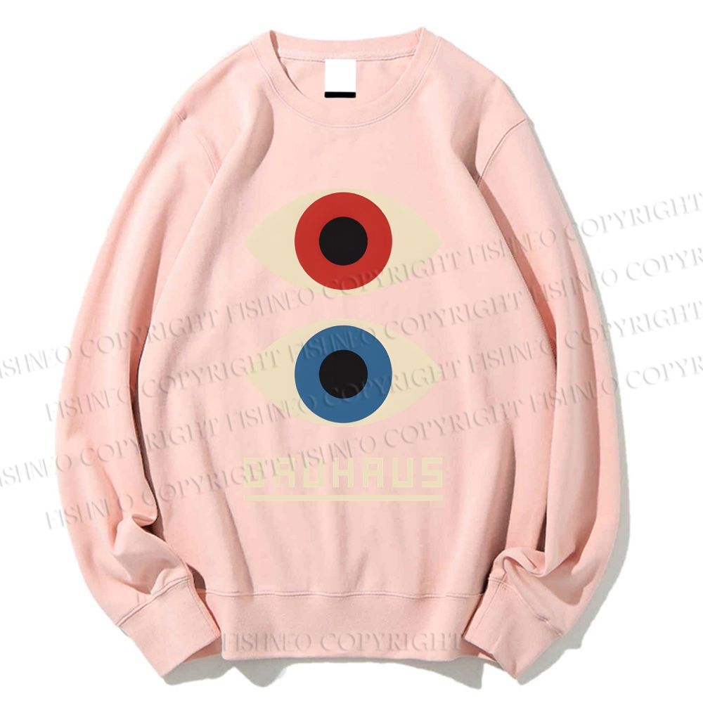 Unisex Bauhaus Art Eyes Printed Sweatshirt