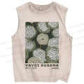 Unisex Yayoi Kusama Dandelion Printed Washed Tank Top