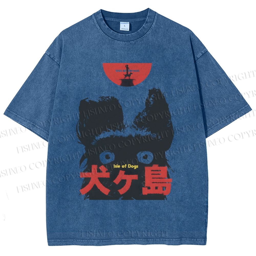 Unisex Isle of Dogs Printed Washed Tee