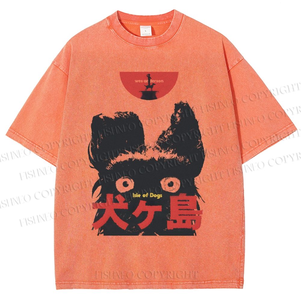 Unisex Isle of Dogs Printed Washed Tee