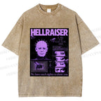 Unisex Pinhead Poster of Hellraiser Printed Washed Tee