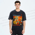 Unisex Yayoi Kusama Daisy With Dots Printed Washed Tee