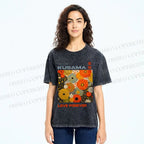 Unisex Yayoi Kusama Daisy With Dots Printed Washed Tee