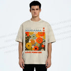 Unisex Yayoi Kusama Daisy With Dots Printed Washed Tee
