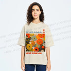 Unisex Yayoi Kusama Daisy With Dots Printed Washed Tee