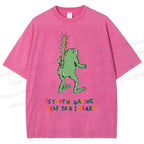 Unisex Malley Frogs Printed Washed Tee