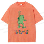 Unisex Malley Frogs Printed Washed Tee