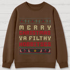 Hobbitses having Christmas Cotton Sweatshirts