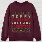 Hobbitses having Christmas Cotton Sweatshirts