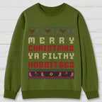 Hobbitses having Christmas Cotton Sweatshirts