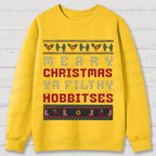 Hobbitses having Christmas Cotton Sweatshirts