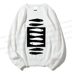 Unisex Geometric Sardines Printed Sweatshirt