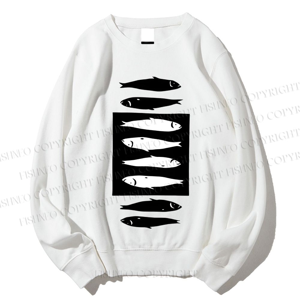 Unisex Geometric Sardines Printed Sweatshirt