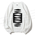 Unisex Geometric Sardines Printed Sweatshirt