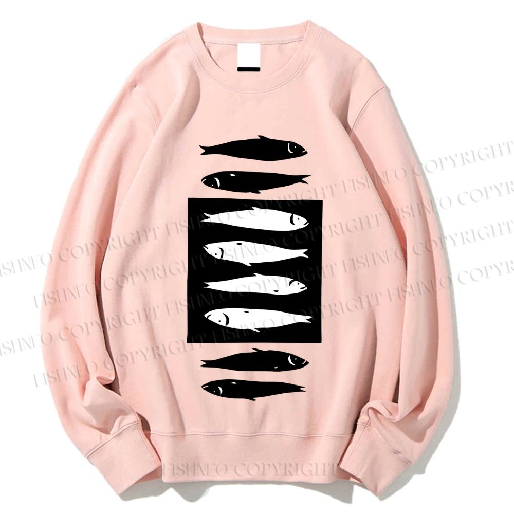 Unisex Geometric Sardines Printed Sweatshirt