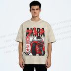 Unisex Akira Japanese Anime Printed Washed Tee