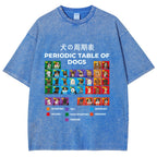 Periodic Table Of Dogs Washed T-Shirt