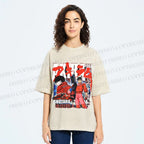 Unisex Akira Japanese Anime Printed Washed Tee