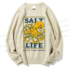 Unisex Salt Life Octopus Printed Sweatshirt