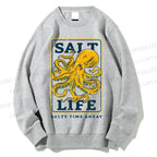 Unisex Salt Life Octopus Printed Sweatshirt