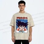 Unisex Son Goku Printed Washed Tee