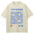 Unisex Chrysanthemum Yayoi Kusama Printed Washed Tee