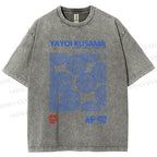 Unisex Chrysanthemum Yayoi Kusama Printed Washed Tee