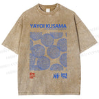 Unisex Chrysanthemum Yayoi Kusama Printed Washed Tee