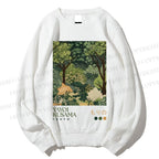 Unisex Yayoi Kusama Green Forest Printed Sweatshirt