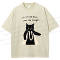 Unisex Cat Manager Funny Printed Washed Tee