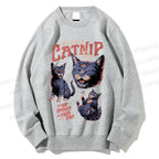 Unisex My First Catnip Trip Cat Printed Sweatshirt