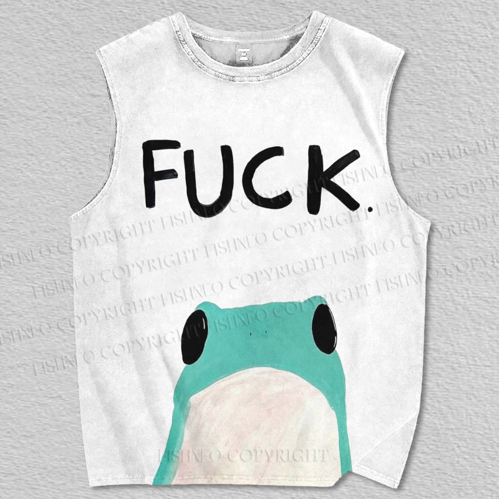 Unisex Fuck Frog Printed Tank Top