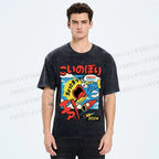 Unisex Koinobori Printed Washed Tee