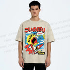 Unisex Koinobori Printed Washed Tee
