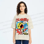 Unisex Koinobori Printed Washed Tee