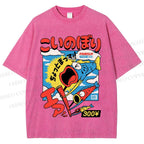 Unisex Koinobori Printed Washed Tee