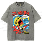 Unisex Koinobori Printed Washed Tee