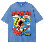 Unisex Koinobori Printed Washed Tee