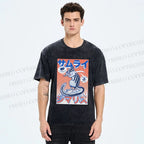 Unisex Shimarisu Samurai Printed Washed Tee