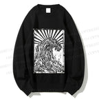Unisex The Great Wave off Kanagawa Printed Sweatshirt