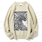 Unisex The Great Wave off Kanagawa Printed Sweatshirt