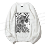 Unisex The Great Wave off Kanagawa Printed Sweatshirt