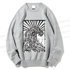 Unisex The Great Wave off Kanagawa Printed Sweatshirt