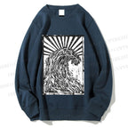 Unisex The Great Wave off Kanagawa Printed Sweatshirt